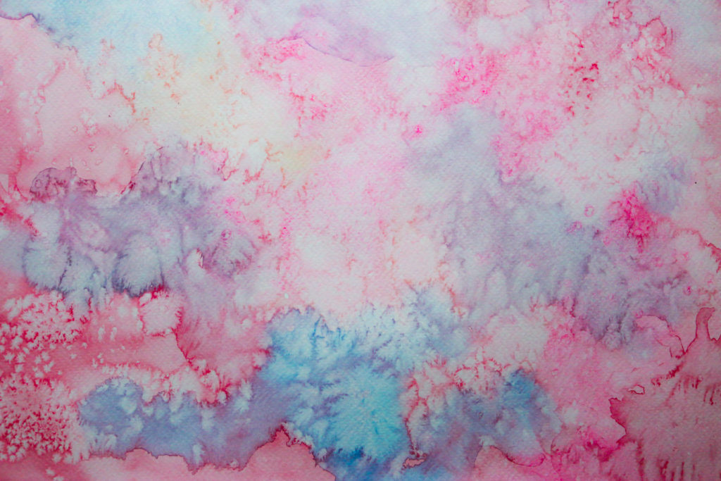 塩を使った水彩技法