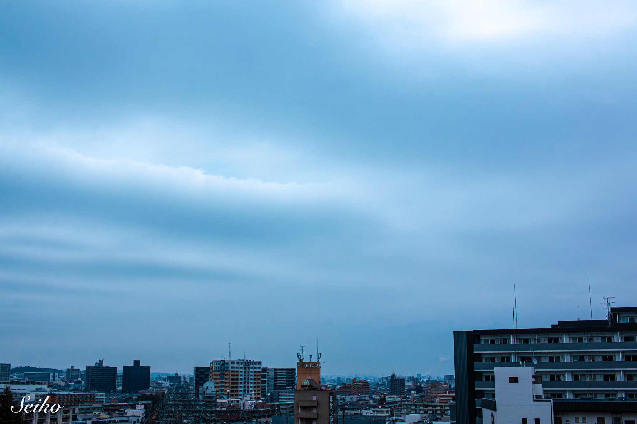 静寂　早朝の空　仙台