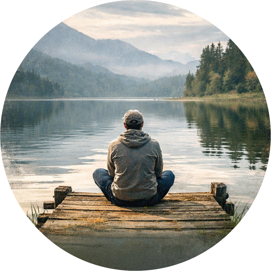 Image_A man is sitting alone