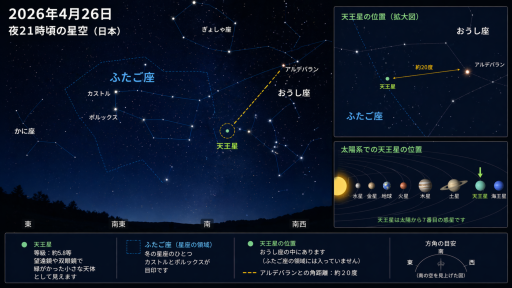 2026年4月26日天体イメージ概念図