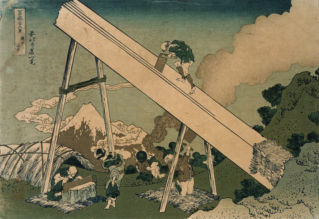 葛飾北斎《遠江山中》Public domain, via Wikimedia Commons