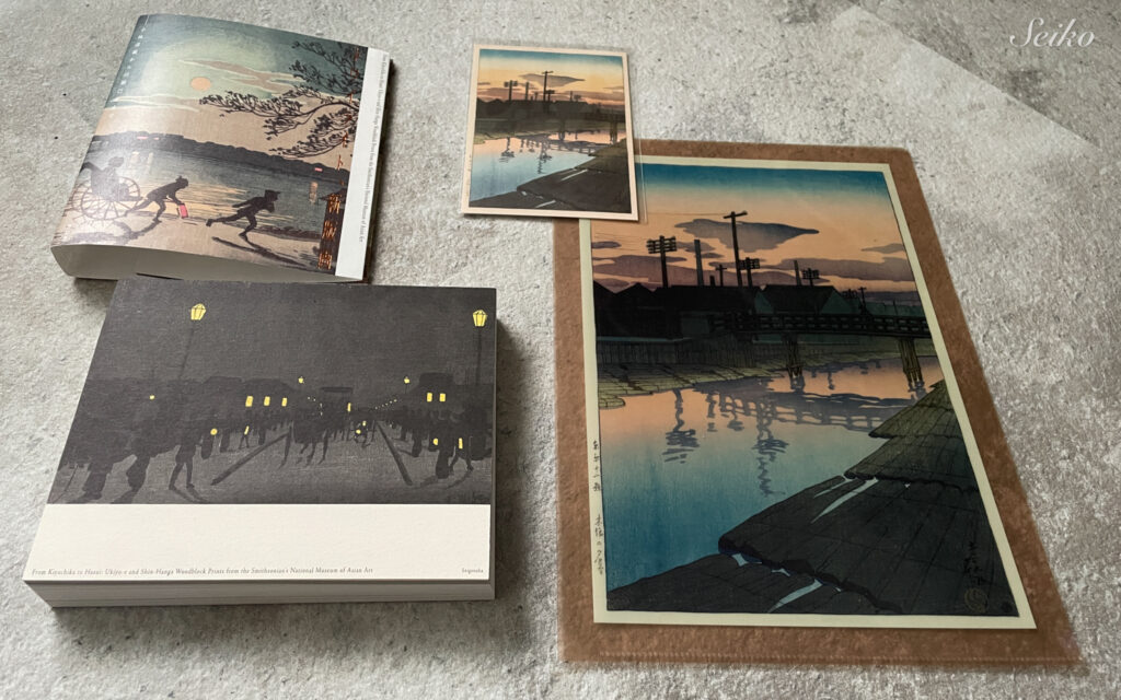 「トワイライト 新版画　小林清親から川瀬巴水まで」　図録　葉書　クリアフォルダー