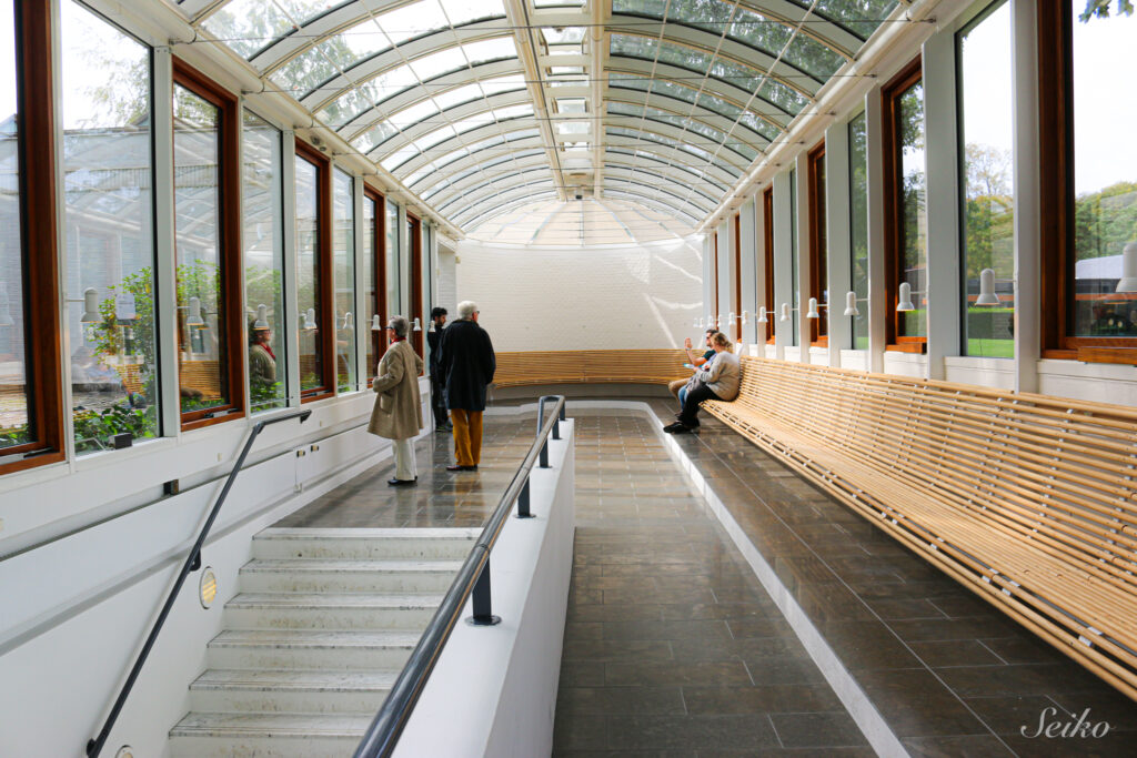 Glass corridor of the Louisiana Museum of Modern Art