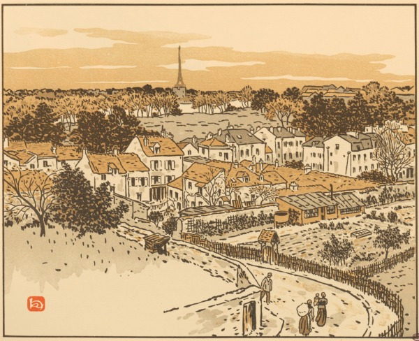 Henri Rivière《La gare de Bas-Meudon》（バ・ムードンの駅より）》Public domain, via Wikimedia Commons